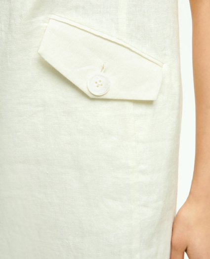 Linen Boatneck Shift Dress, image 4