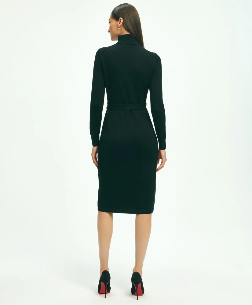 Merino Wool Belted Sweater Dress, image 2