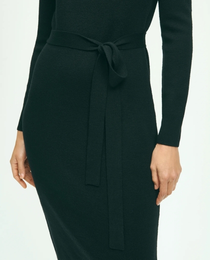 Merino Wool Belted Sweater Dress, image 4