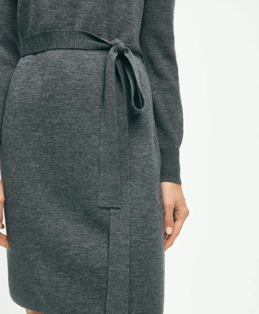 Merino Wool Belted Sweater Dress, image 5