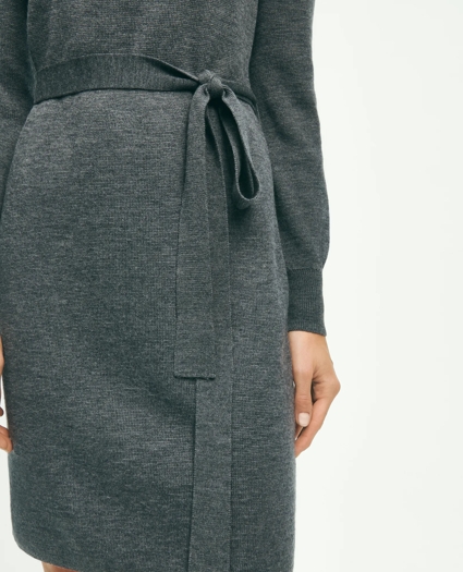 Merino Wool Belted Sweater Dress, image 5