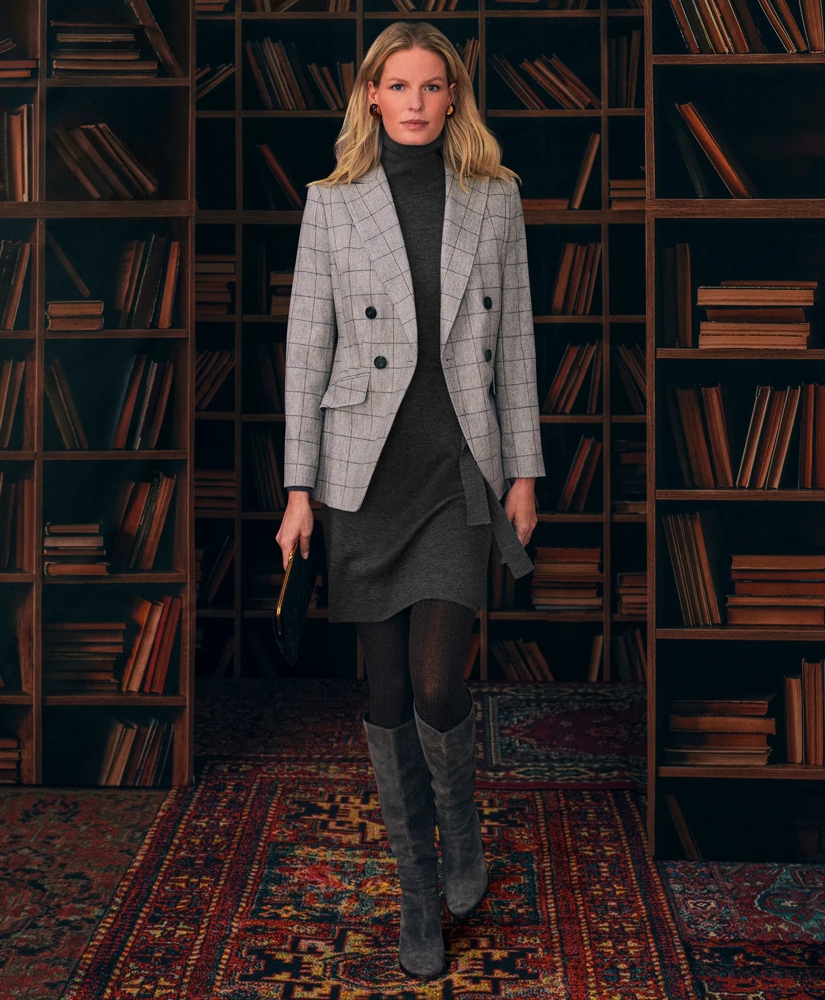 Merino Wool Belted Sweater Dress, image 2