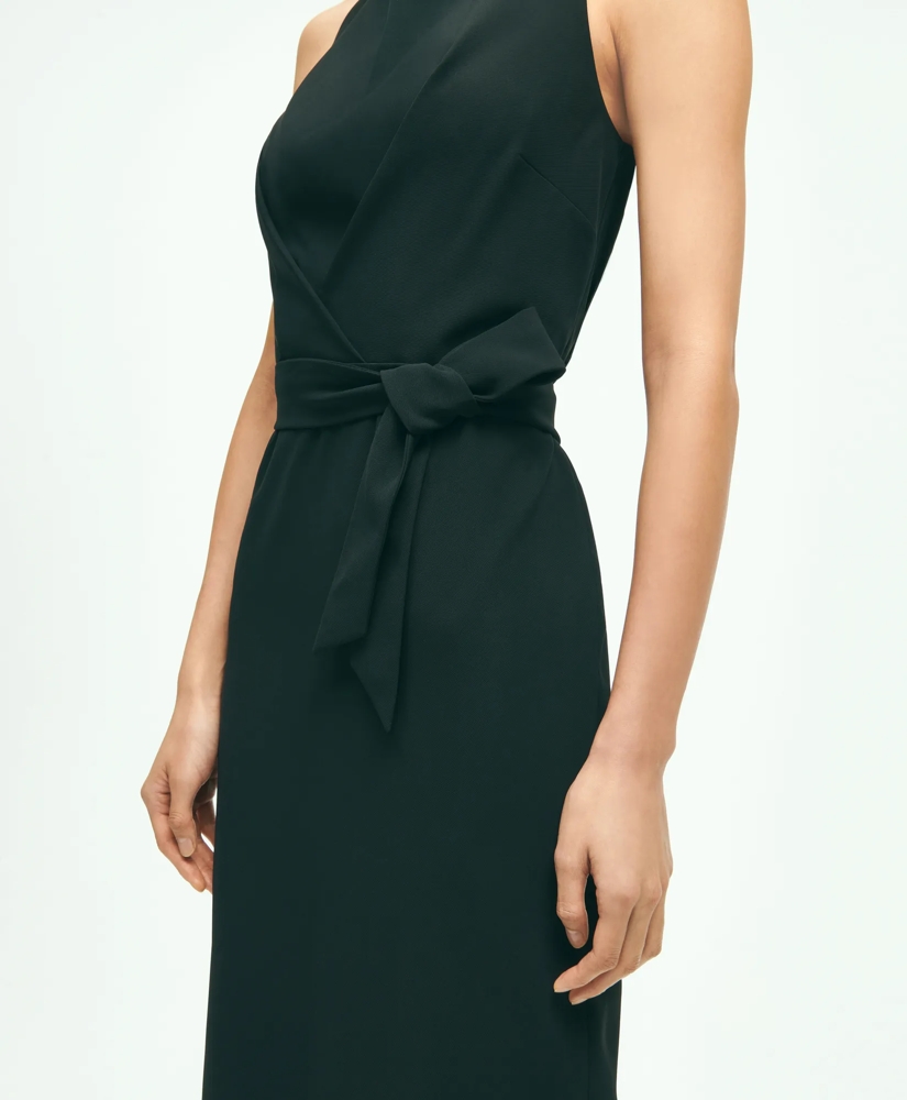 Sleeveless Fine Twill Crepe Sheath Dress, image 4