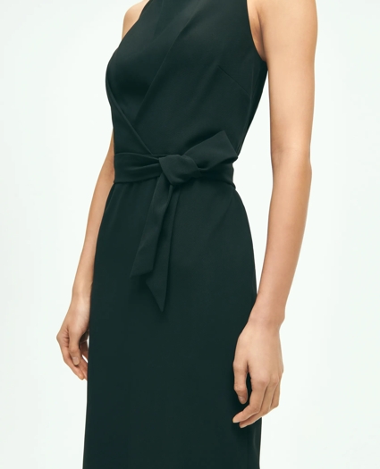 Sleeveless Fine Twill Crepe Sheath Dress, image 4