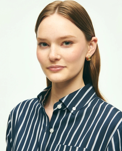 Cotton Striped Shirt Dress, image 4