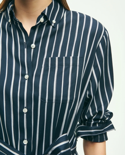 Cotton Striped Shirt Dress, image 6