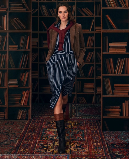 Cotton Striped Shirt Dress, image 3