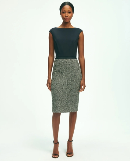 Ponte Tweed Sheath Dress, image 1