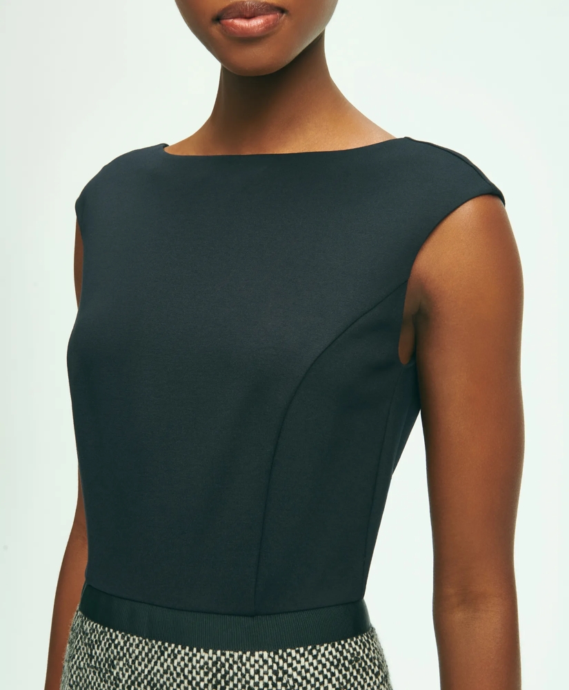 Ponte Tweed Sheath Dress, image 3