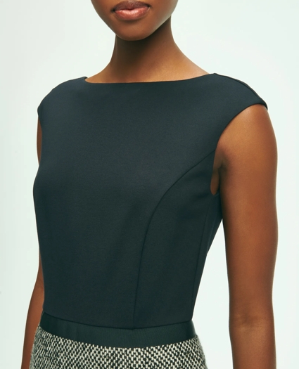 Ponte Tweed Sheath Dress, image 3