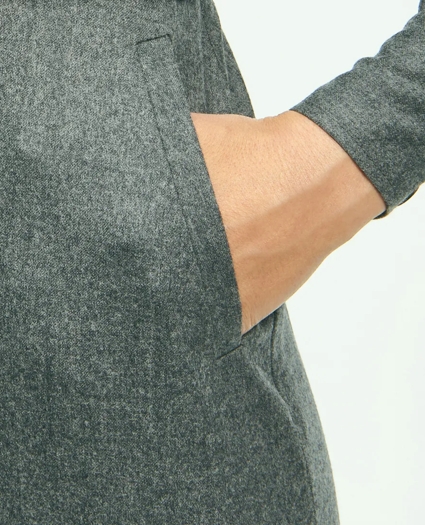 Wool Flannel Belted Shirt Dress, image 3