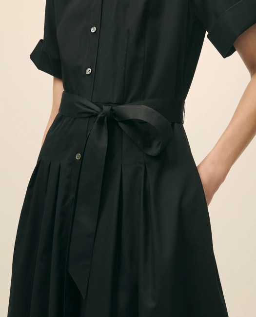 Belted Shirt Dress in Foulard Supima® Cotton Blend