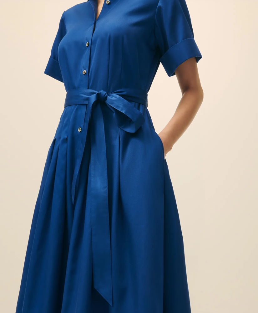 大人気 Signature Dress Shirt Sateen Cotton A-Line ワンピース