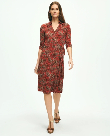 Signature Print Wrap Dress, image 1
