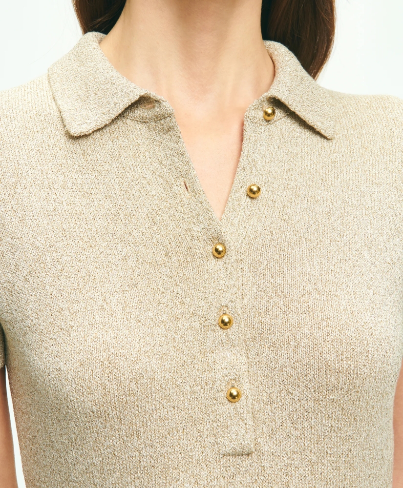 Maxi Polo Dress In Lurex® Thread, image 4