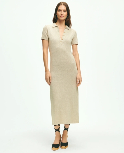 Maxi Polo Dress In Lurex® Thread, image 6