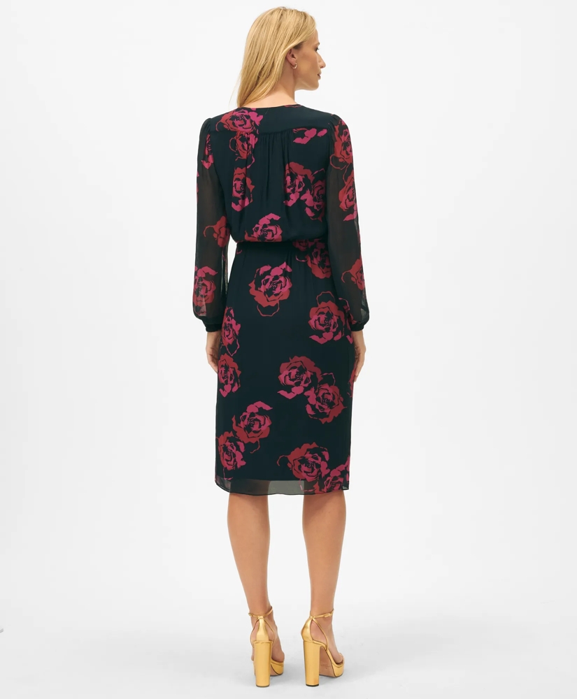 Rose Wrap Dress in Chiffon, image 3