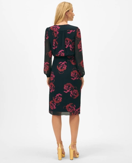 Rose Wrap Dress in Chiffon, image 3