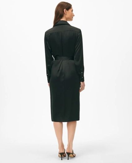 Relaxed Utility Shirt Dress in Washable Silk, image 3