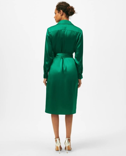 Relaxed Utility Shirt Dress in Washable Silk, image 2