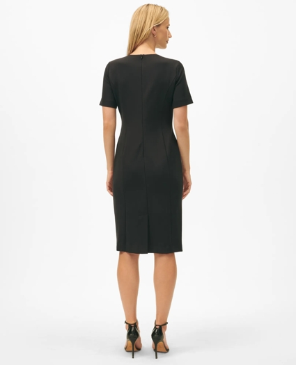 Short Sleeve Hip-Pocket Ponte Dress, image 2