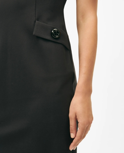 Short Sleeve Hip-Pocket Ponte Dress, image 3