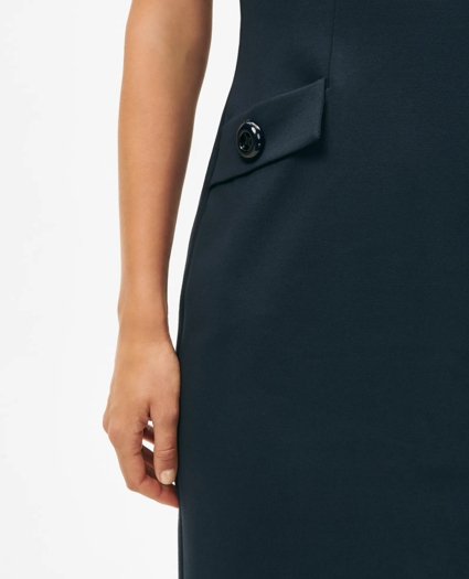 Short Sleeve Hip-Pocket Ponte Dress, image 2