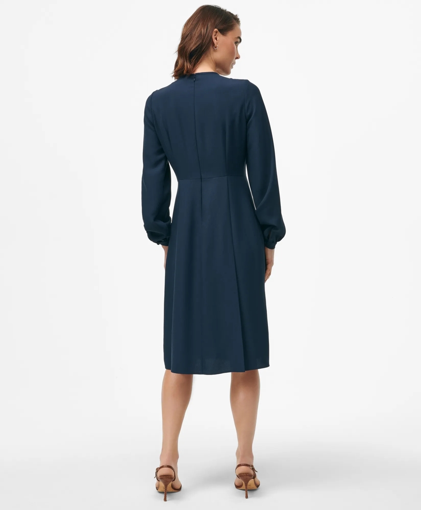 Pleated Bodice Dress in Crepe, image 3
