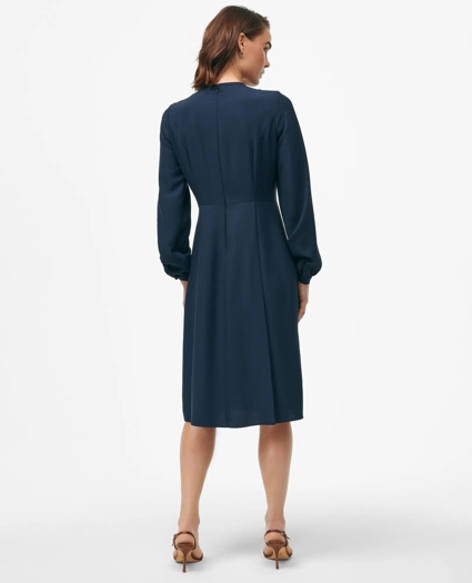 Pleated Bodice Dress in Crepe, image 3