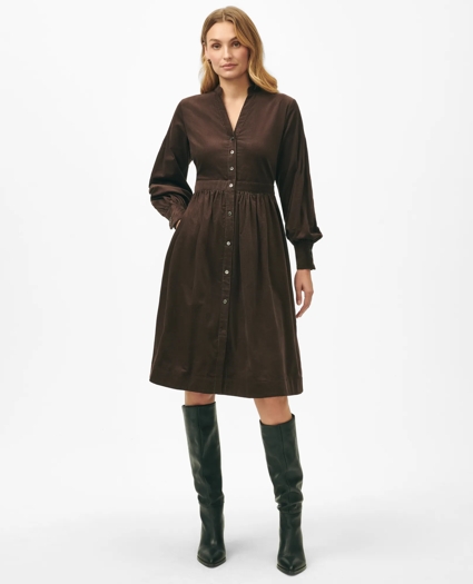 A-Line Shirt Dress in Corduroy, image 1