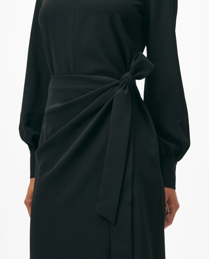 Keyhole Dress in Fine Twill Stretch Crepe, image 2
