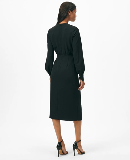 Keyhole Dress in Fine Twill Stretch Crepe, image 3
