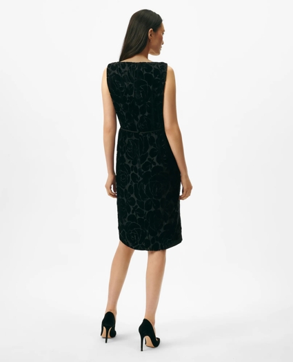 Relaxed Sleeveless Dress in Burnout Floral Velvet, image 3
