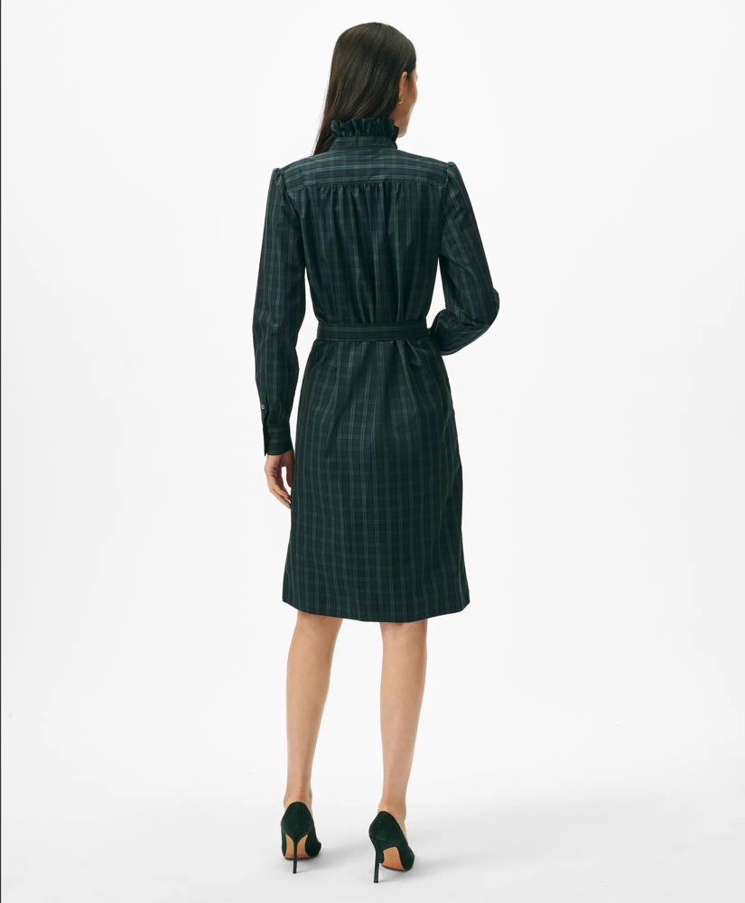 Pleated Open Shirt Dress