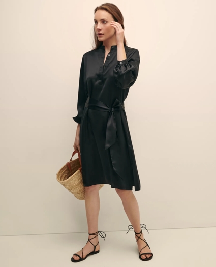Silk Charmeuse Shift Dress, image 2