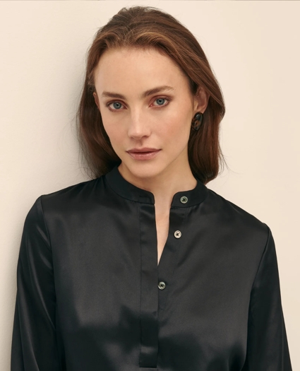 Silk Charmeuse Shift Dress, image 4