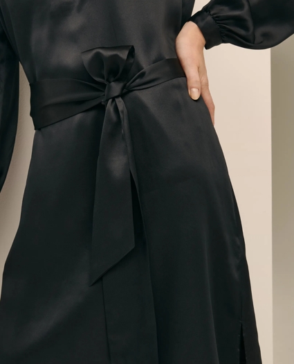 Silk Charmeuse Shift Dress, image 5
