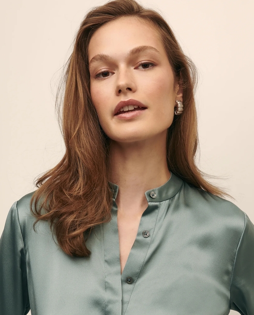 Silk Charmeuse Shift Dress