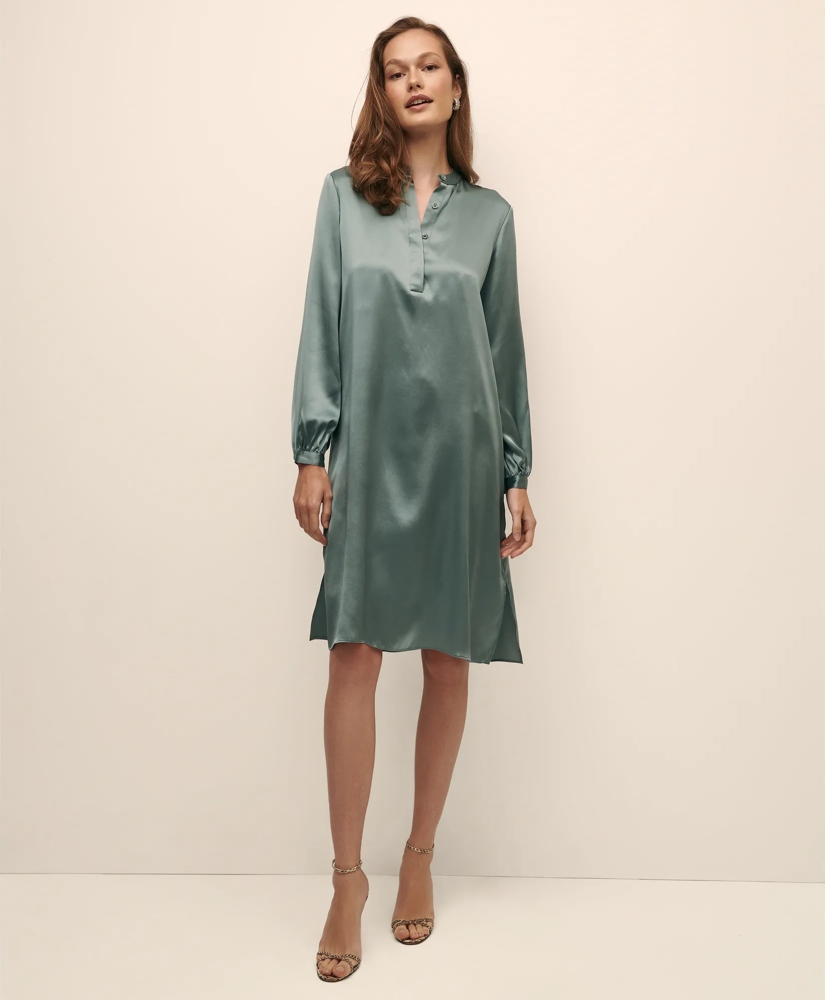 Silk Charmeuse Shift Dress, image 5