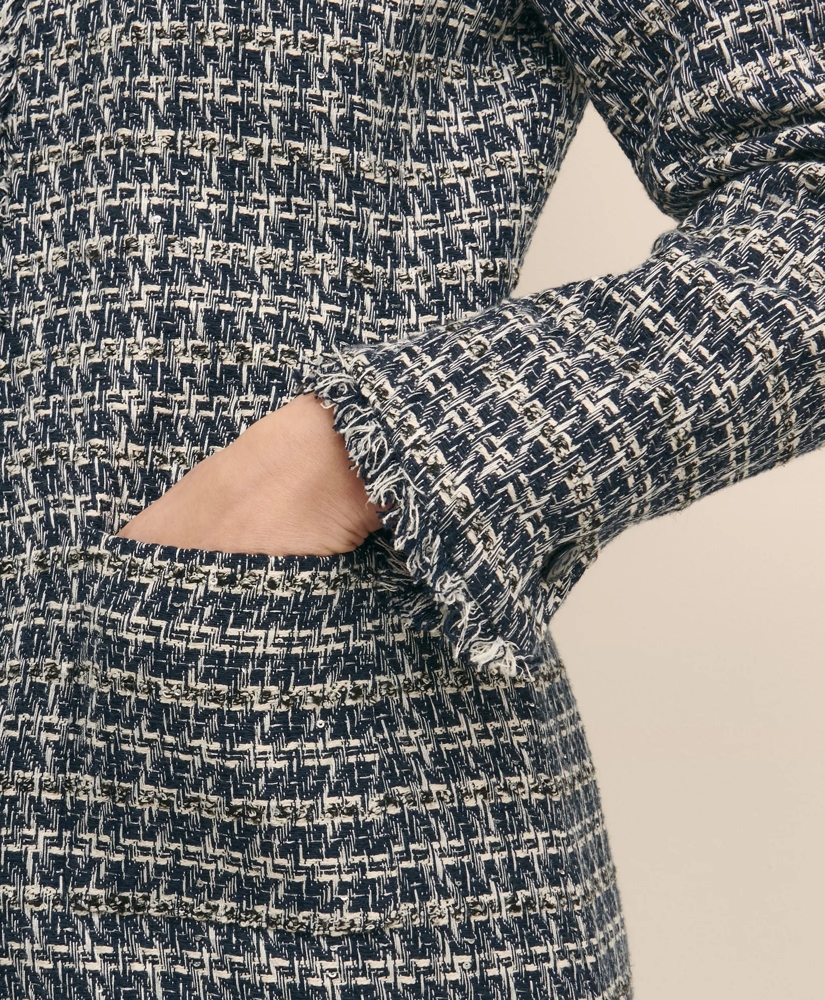 Cotton-Blend Boucle Sheath Dress & Jacket Set, image 6