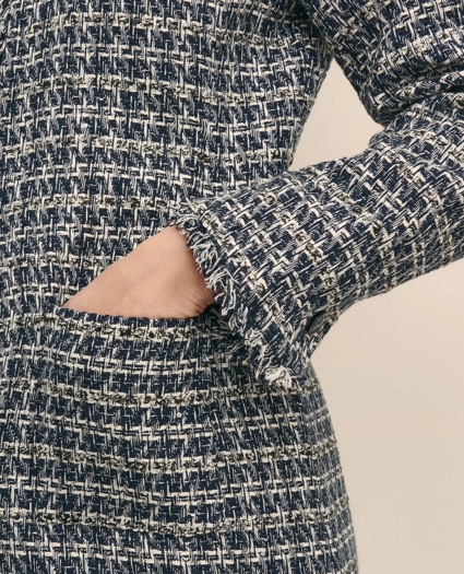 Cotton-Blend Boucle Sheath Dress & Jacket Set, image 6