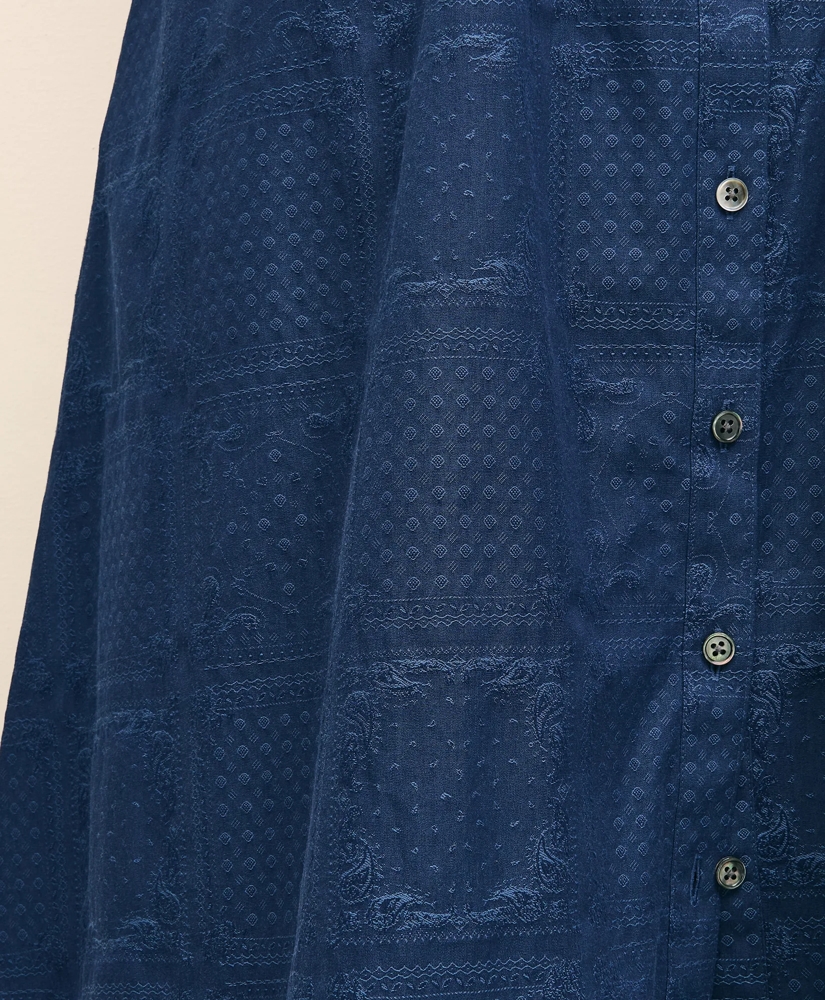 Cotton Paisley A-line Shirt Dress, image 5