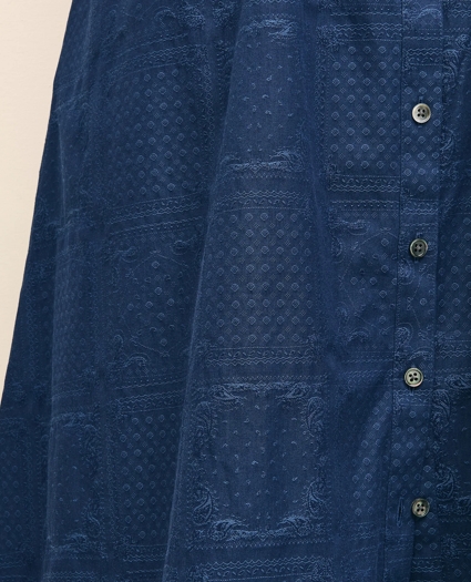 Cotton Paisley A-line Shirt Dress, image 5