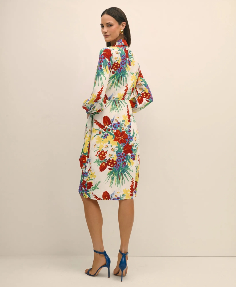 Floral Wrap Dress in Crepe, image 5
