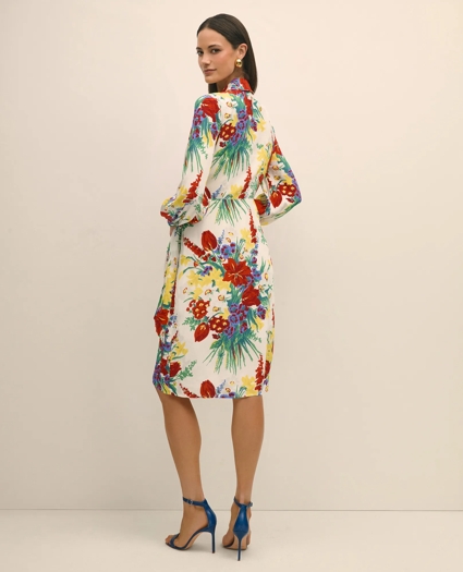 Floral Wrap Dress in Crepe, image 5