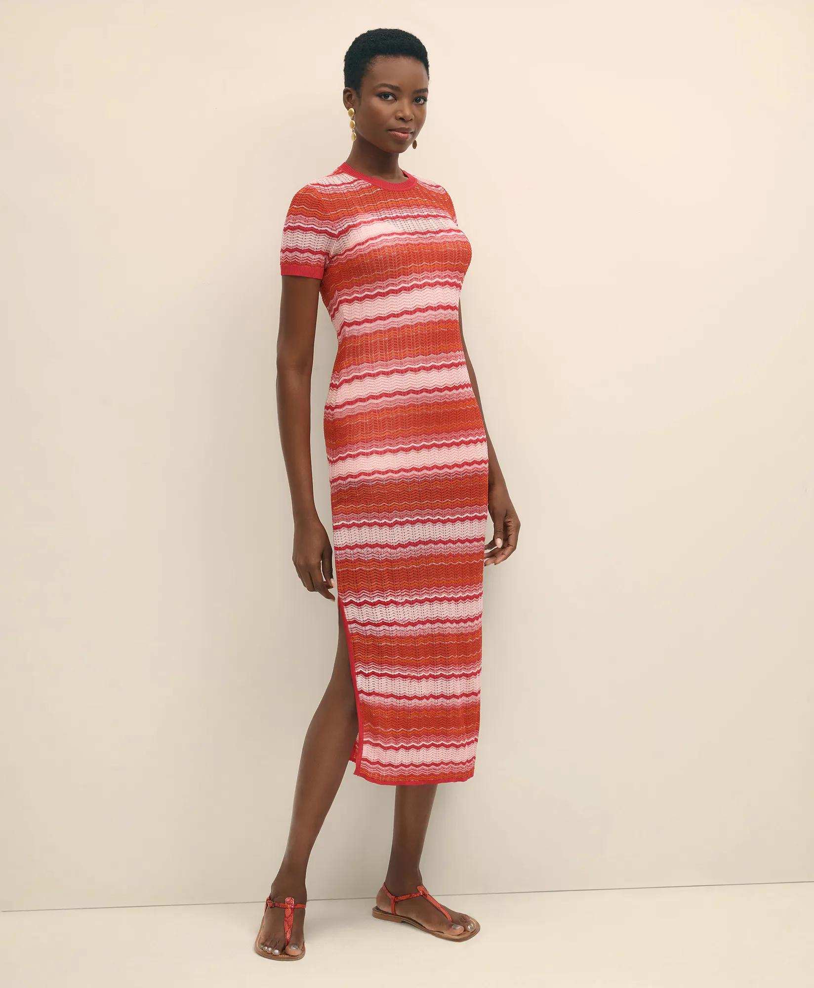Ombre Stripe Sweater Dress