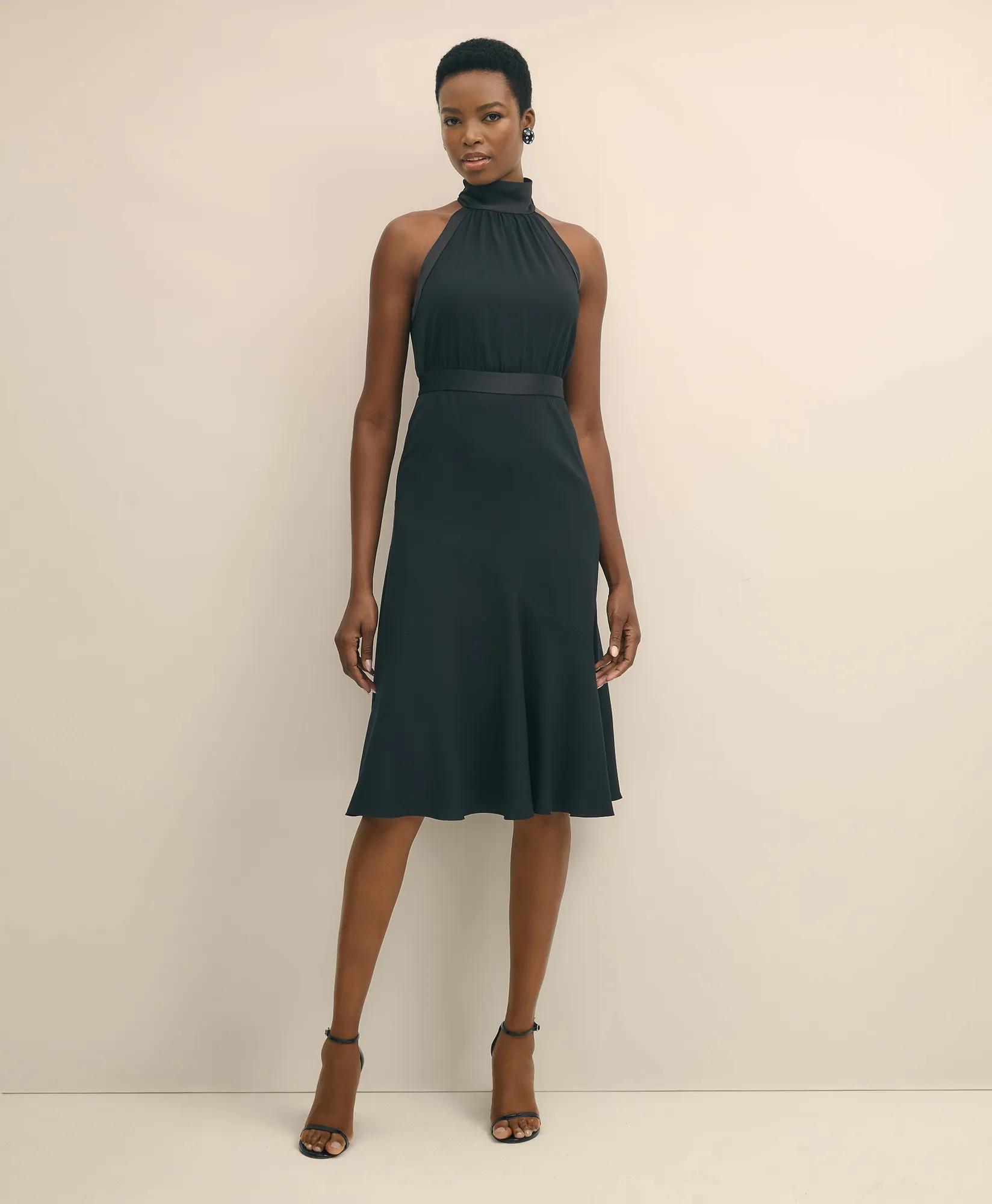 Crepe Halter Dress