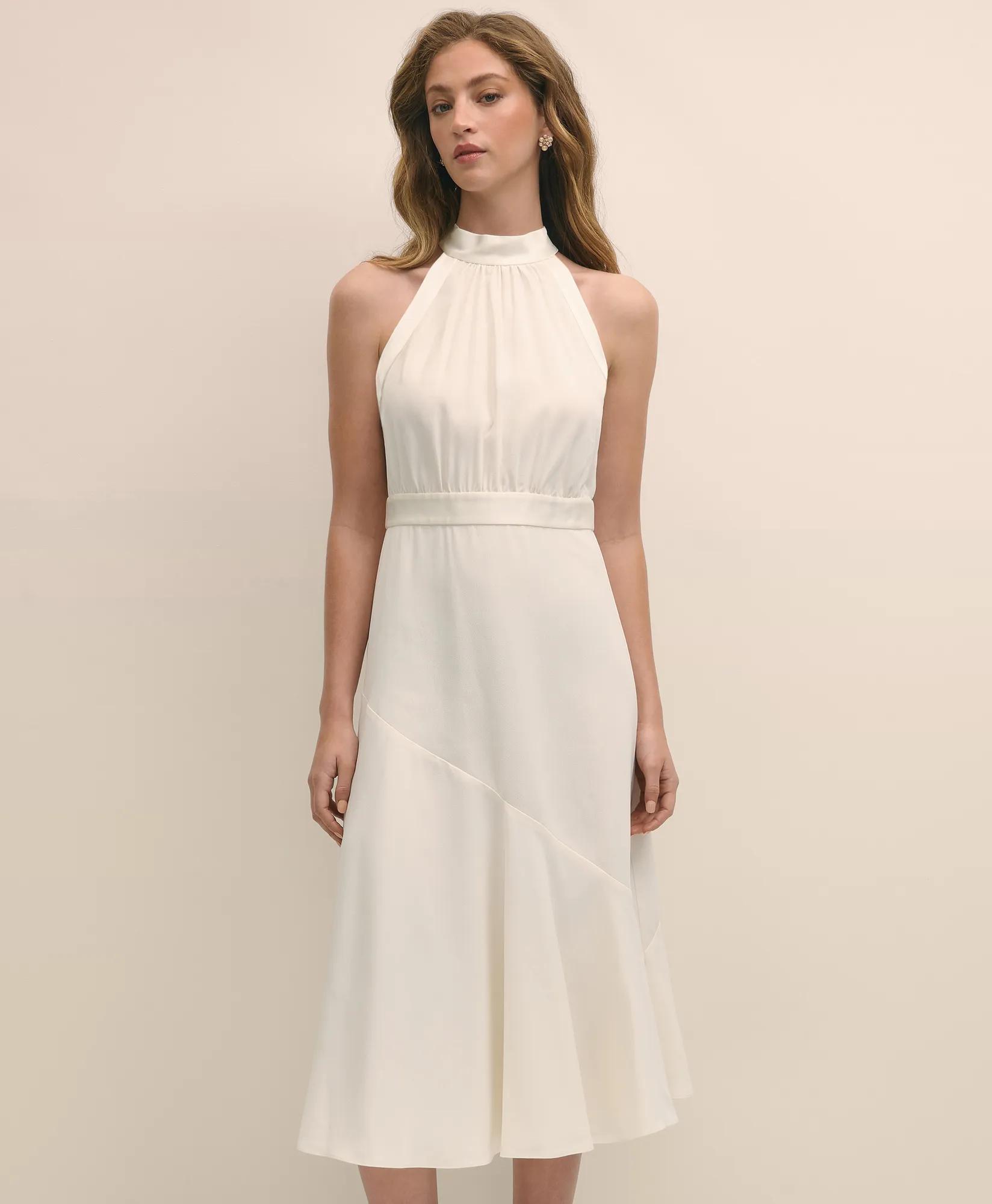 Crepe Halter Dress