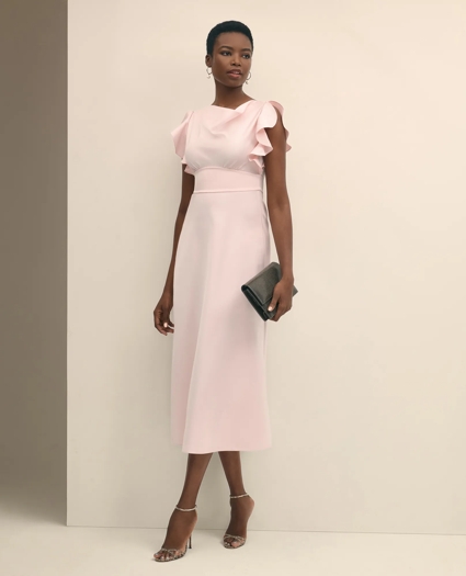 Crepe Butterfly Sleeve Maxi Dress, image 2