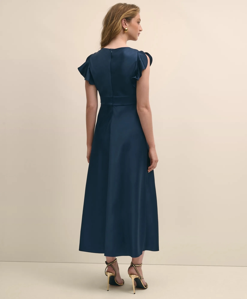 Crepe Butterfly Sleeve Maxi Dress, image 4